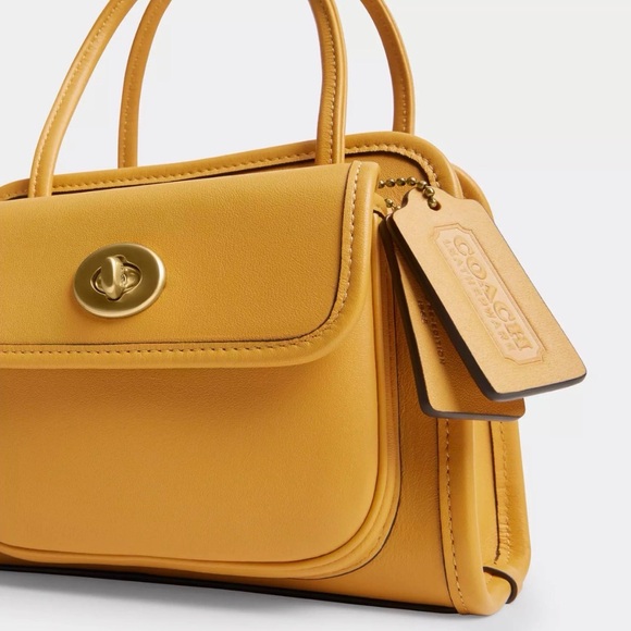 The Coach Originals Glovetanned Leather Mini Safari Tote - mustard/yellow - Picture 12 of 14